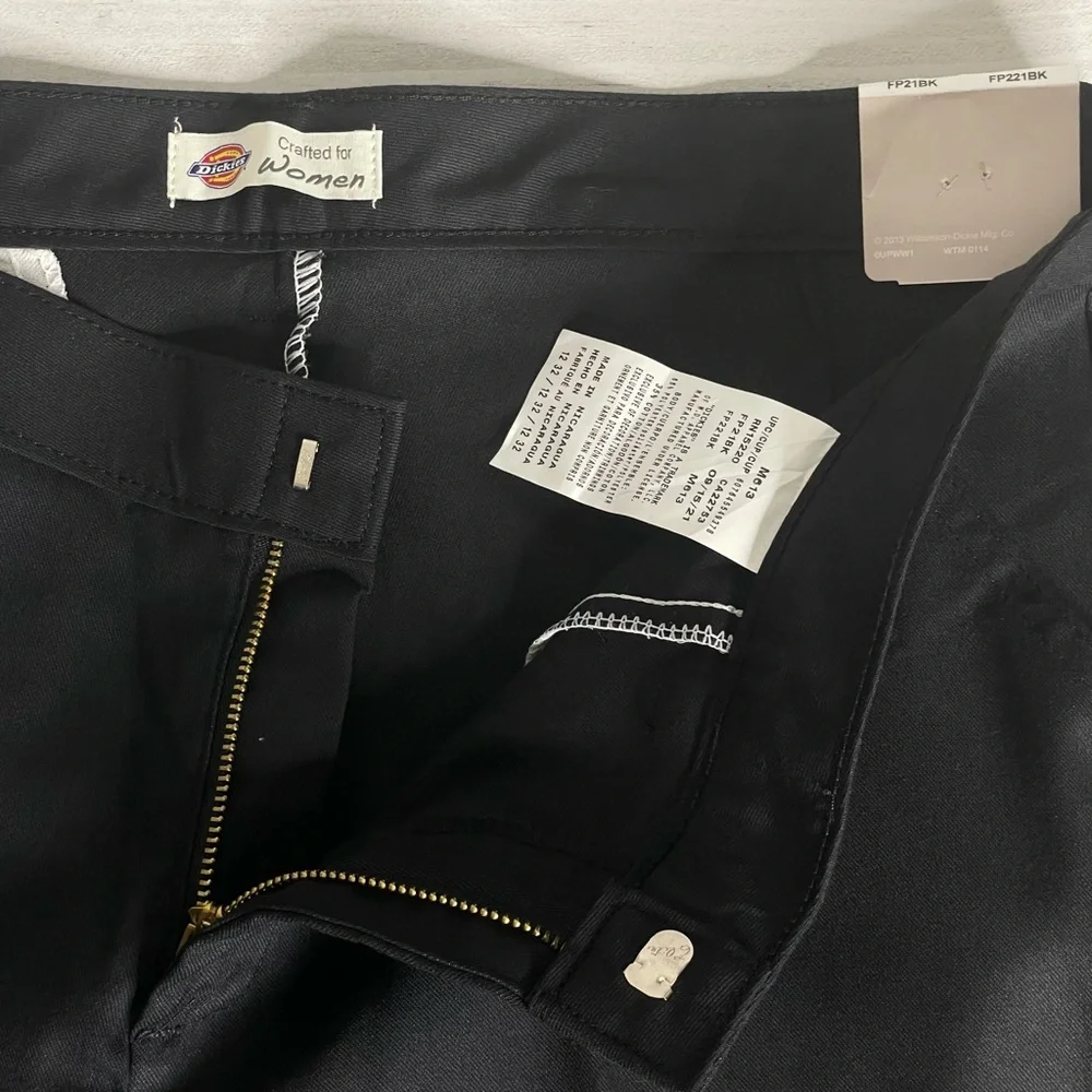 DICKIES Women’s Premium Relaxed Fit Straight Leg Flat Front Pants - Picture 9 of 11